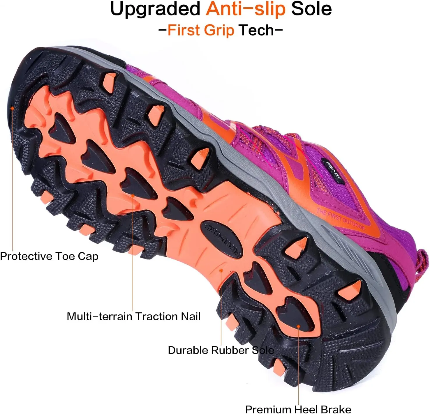 TFO Women's Lightweight Breathable Non-Slip Hiking Running Shoe Athletic Outdoor Walking Trekking Sneaker