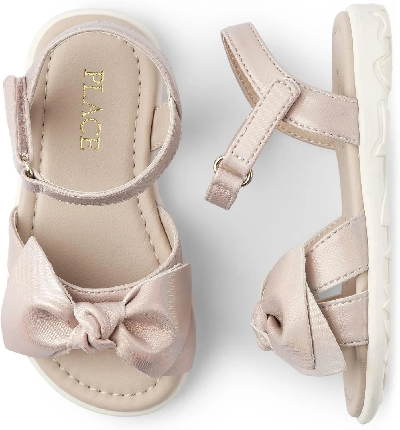 The Children's Place Girl's Baby Toddler Flat Sandals with Adjustable Ankle Strap Slipper