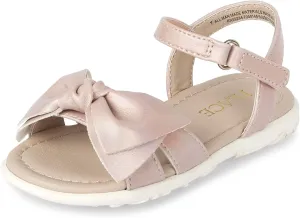 The Children's Place Girl's Baby Toddler Flat Sandals with Adjustable Ankle Strap Slipper