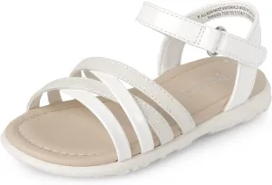 The Children's Place Girl's Baby Toddler Flat Sandals with Adjustable Ankle Strap Slipper