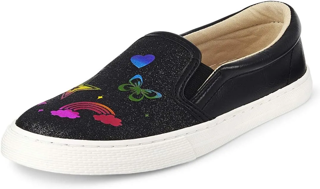 The Children's Place Girl's Unicorn Slip on Sneakers Slipper