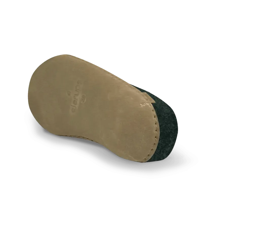The Leather Slip-on Slipper | Forest