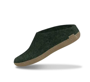 The Leather Slip-on Slipper | Forest