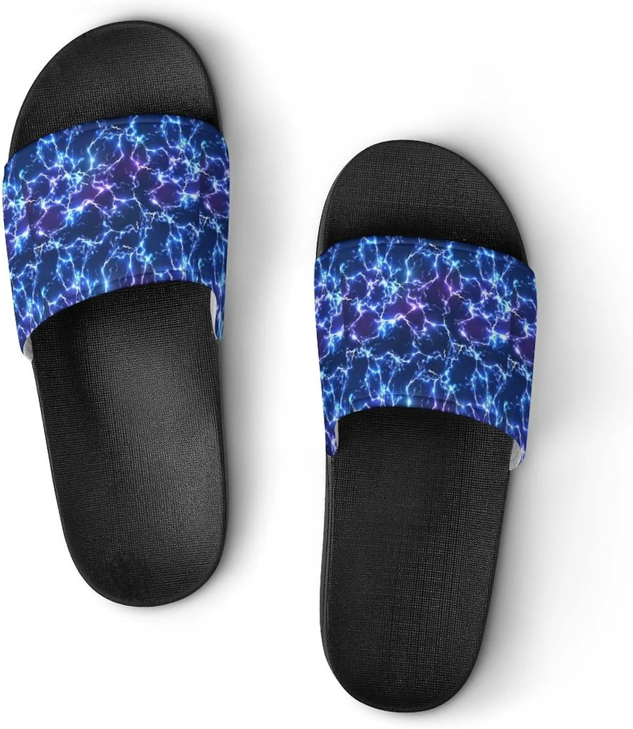 Thunder And Lightning Men's And Women's Outdoor Beach Slippers PVC Slippers Sandals Comfortable Shower Shoes 39 (245mm)