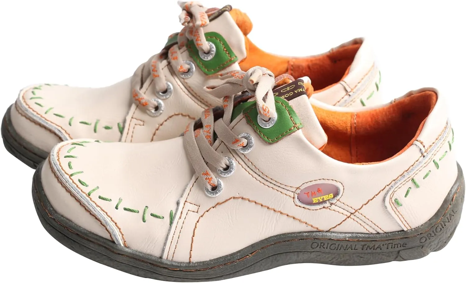 TMA EYES Women 's Hand Stitched Leather Walking Shoes