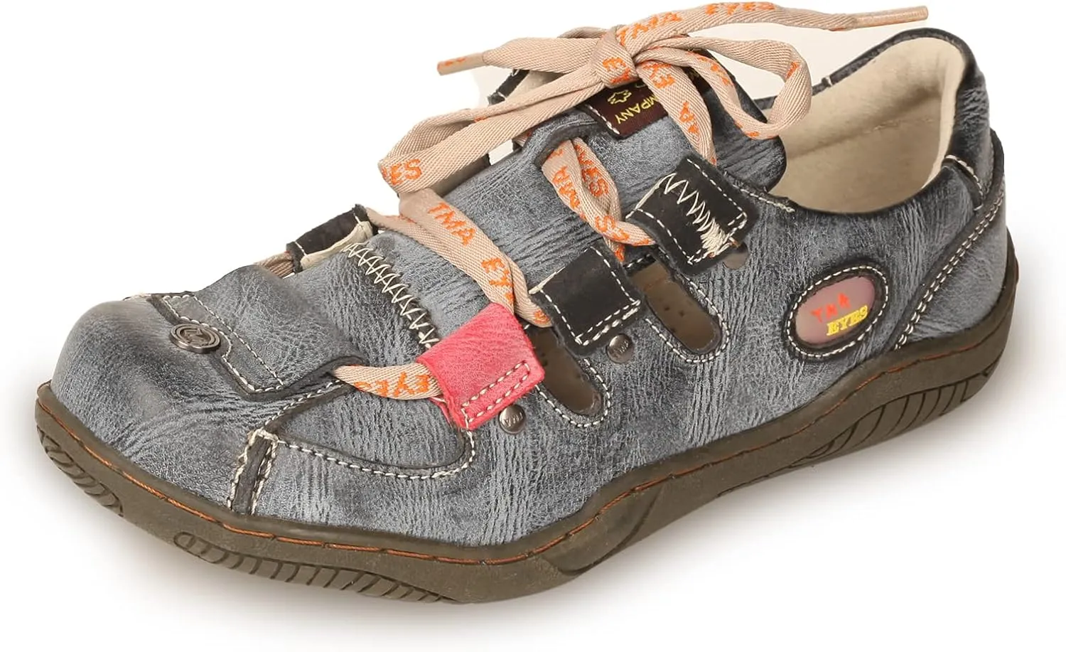 TMA EYES Women's Patchwork Leather Walking Sandal Shoes