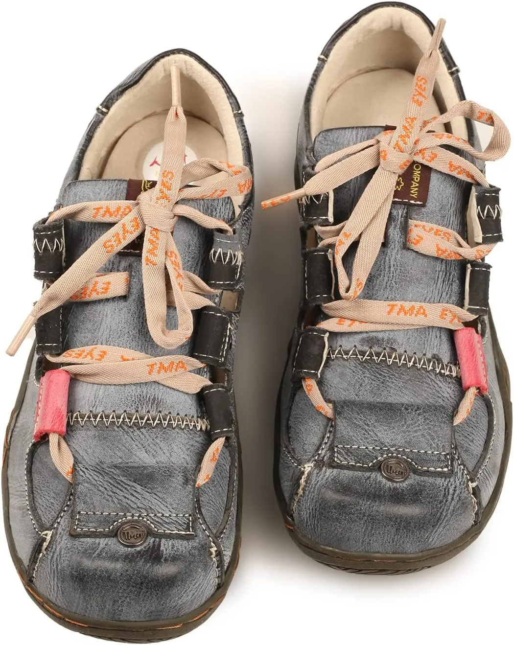 TMA EYES Women's Patchwork Leather Walking Sandal Shoes