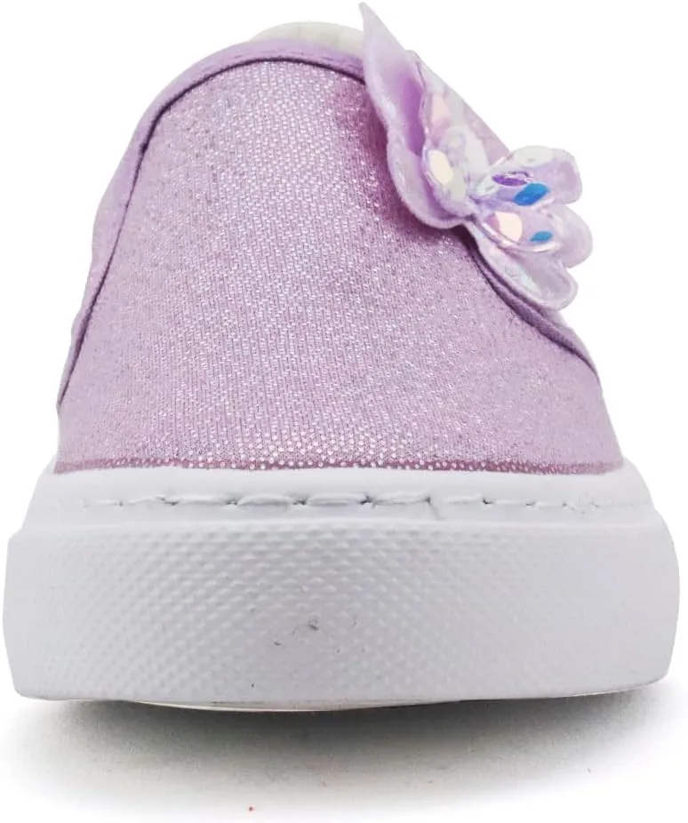 Toandon Toddler Girls Kids Sparkle Slip On Sneakers Loafers Age 2-10
