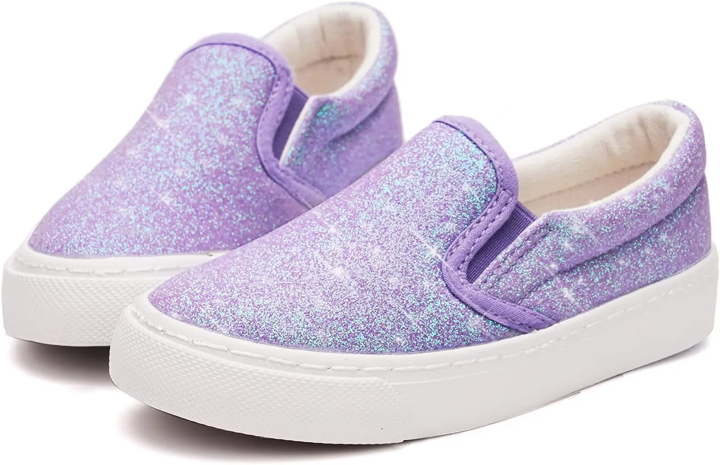 Toandon Toddler Kids Girls Sparkle Slip On Walking Shoes Age 2-10