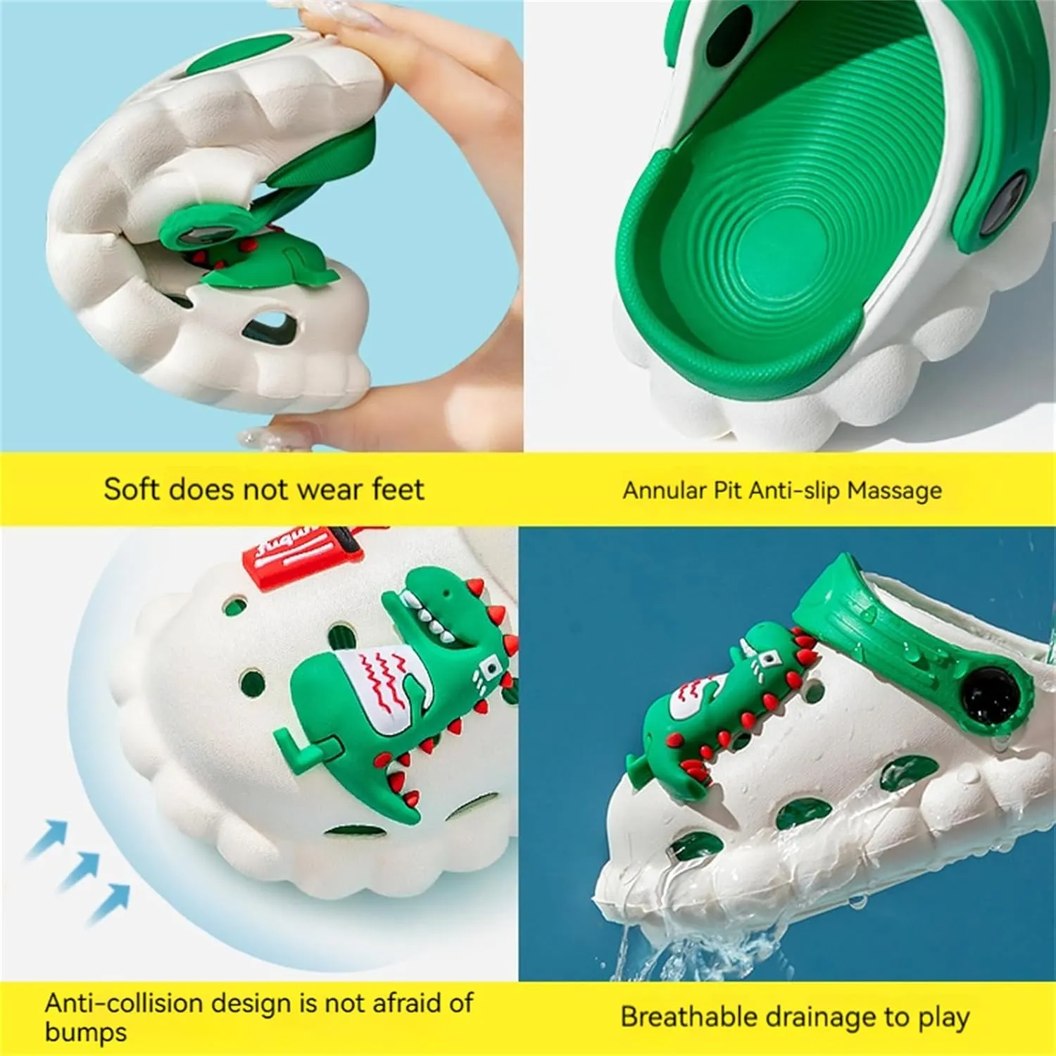 Toddler Kids Girls Boys Cartoon Garden Shoes Slipper Slides Lightweight Outdoor Indoor Infant Children Beach Pool Sandals 1/2 Pairs