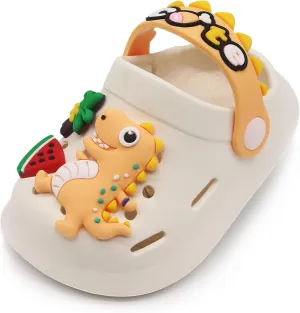 Toddler Shoes Little Kid Clogs Slide Sandals for 0-8yrs Kids Unisex Girls Shoes and Boys Shoes Garden Shoes Cartoon Slides Slip-Resistance Sandals Beach Slippers