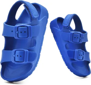Toddler Unisex Adjustable Buckle Sandals – Comfortable Open Toe Beach & Pool Shoes for Boys & Girls with Back Strap