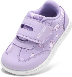 Toddler Wide Toe Box Shoes: Boys Barefoot Shoe Girl Sneakers Little Kids Tennis Non-Slip Zero Drop First Walking Breathable Running Athletic School Gym Sneaker