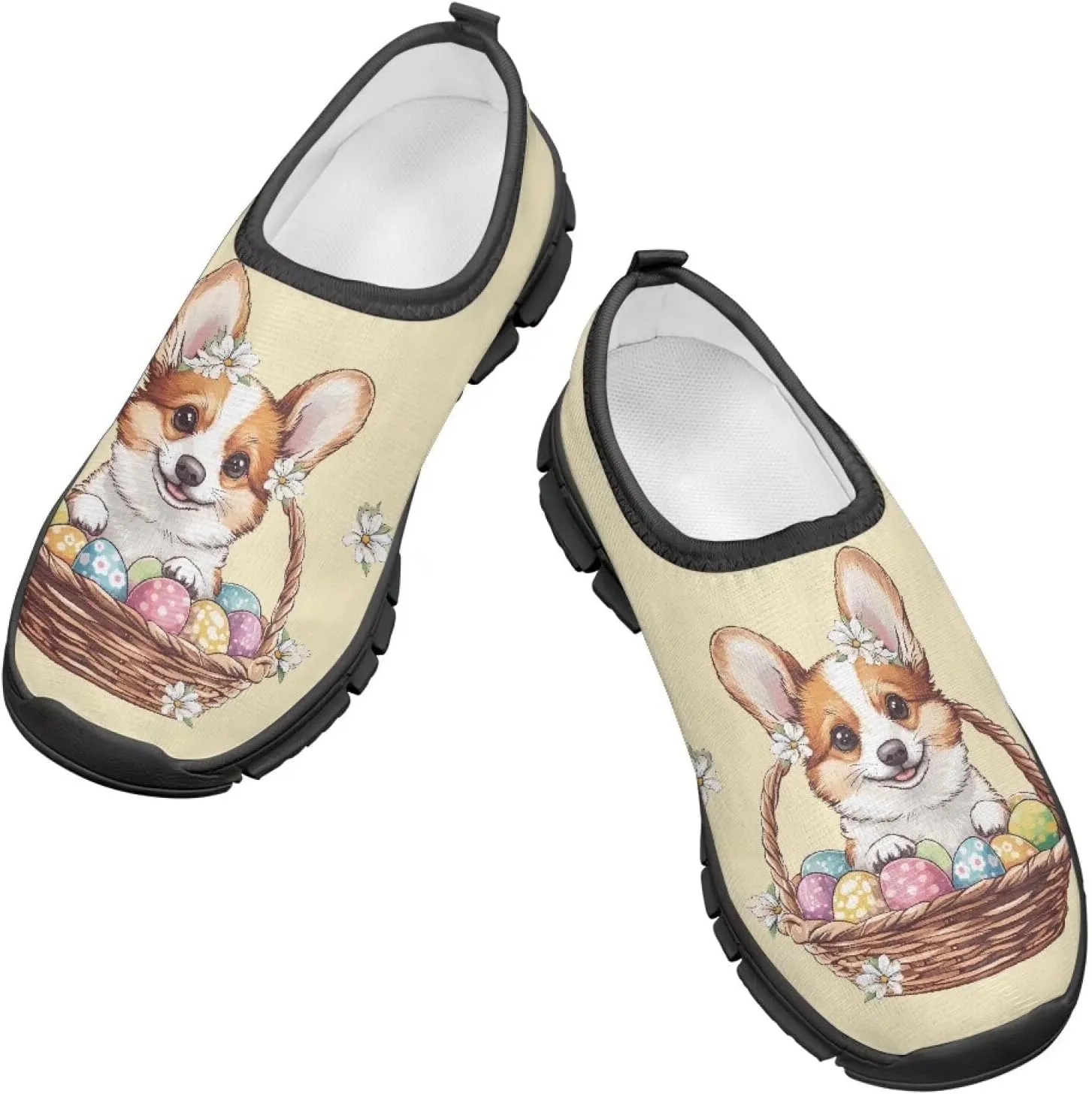 TODIYADDU Girls Easter Shoes Kids Lightweight Mesh Sneakers Casual Athletic Sneaker