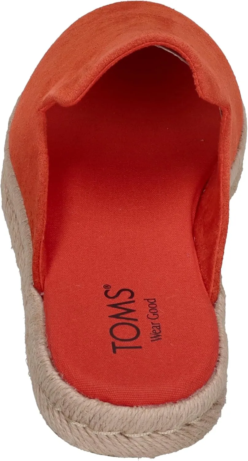 TOMS Womens Santiago Espadrille Mules Flats Casual - Beige