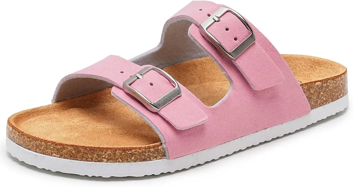 Torotto Kids Sandals Boys Girls Slide Summer Non-slip Cork Sandals with Adjustable Straps for Indoor & Outdoor