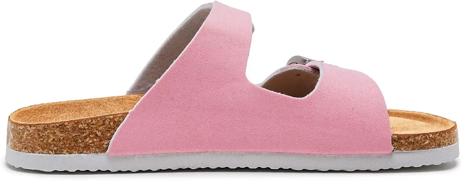 Torotto Kids Sandals Boys Girls Slide Summer Non-slip Cork Sandals with Adjustable Straps for Indoor & Outdoor