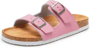 Torotto Kids Sandals Boys Girls Slide Summer Non-slip Cork Sandals with Adjustable Straps for Indoor & Outdoor