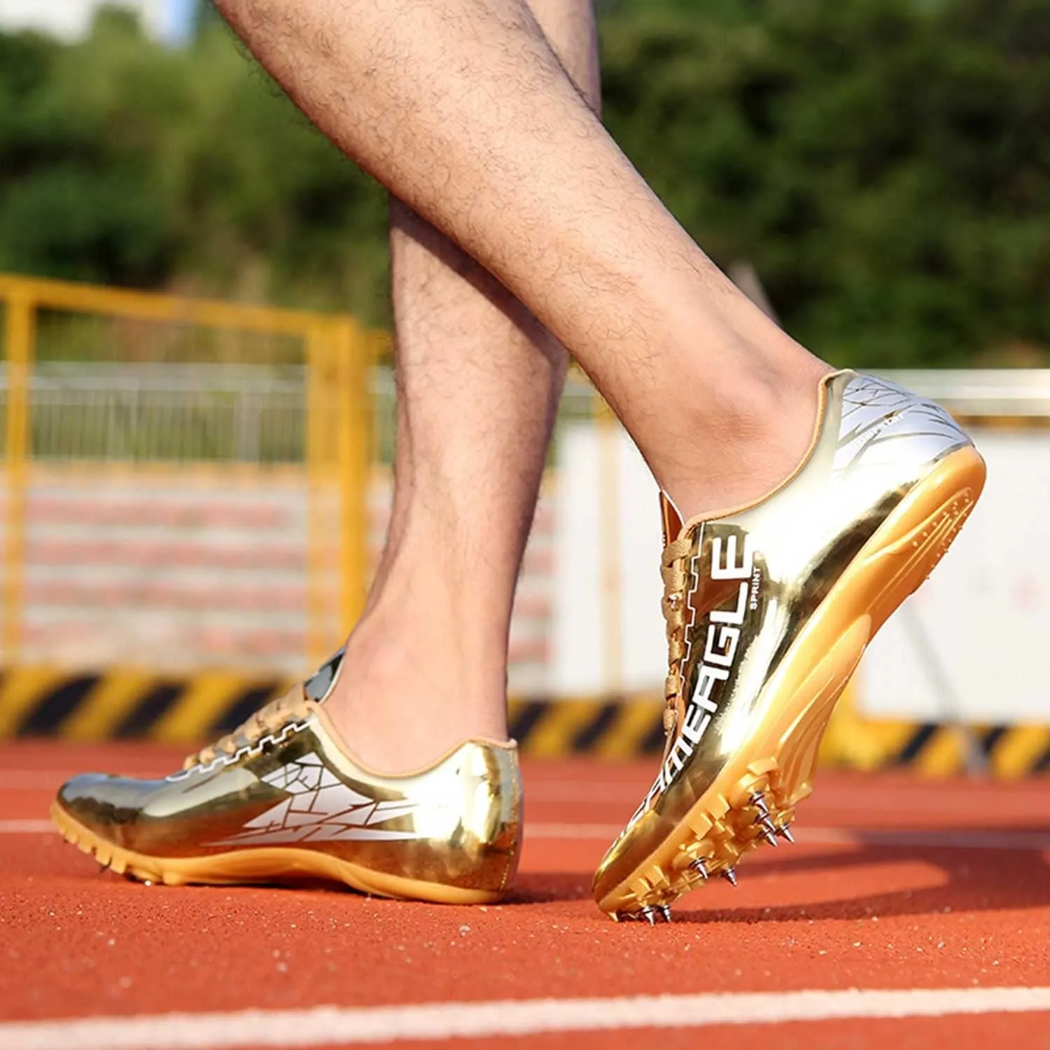 Track Shoes Spikes Mens Womens Mesh Breathable Athletics Sprint Racing Running Nail Sneaker Track and Field Shoes Boys Girls