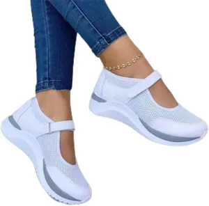 TROONZ Canvas Shoes Women Fashion Trainers, Casual Mesh Shoes,Spring Sneakers Women Casual Breathable Sport Shoes-White||8