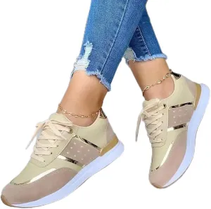 TROONZ Women Fashion Trainers, Casual Mesh Shoes,Spring Sneakers Women Casual Breathable Sport Shoes, Canvas Shoes -Yellow||6.5