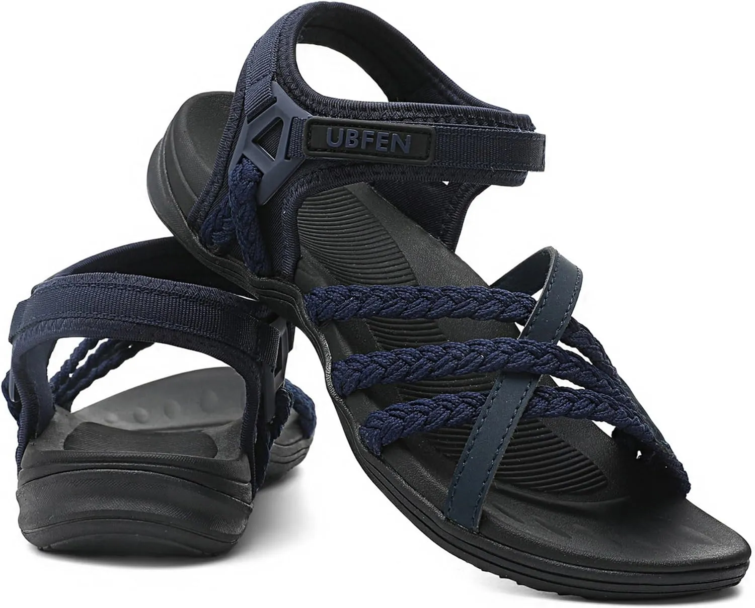 UBFEN Womens Hiking Sandals Sport Walking Adjustable Hook Ankle Straps Comfortable Outdoor Beach Athletic Shoes