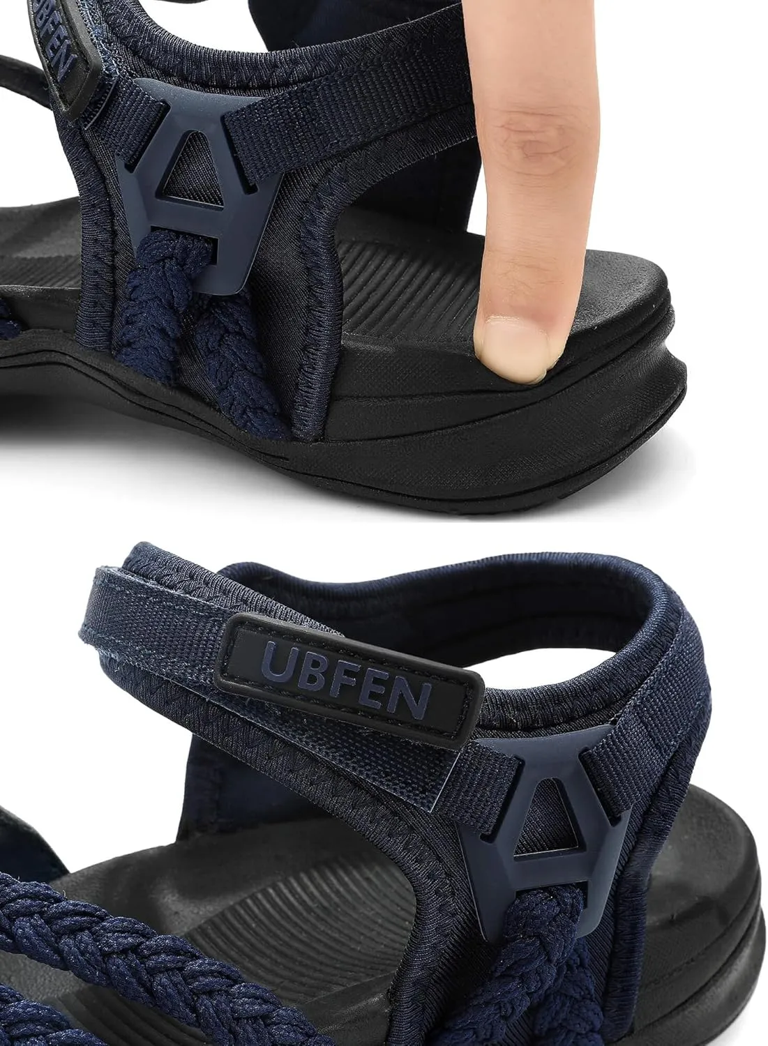UBFEN Womens Hiking Sandals Sport Walking Adjustable Hook Ankle Straps Comfortable Outdoor Beach Athletic Shoes