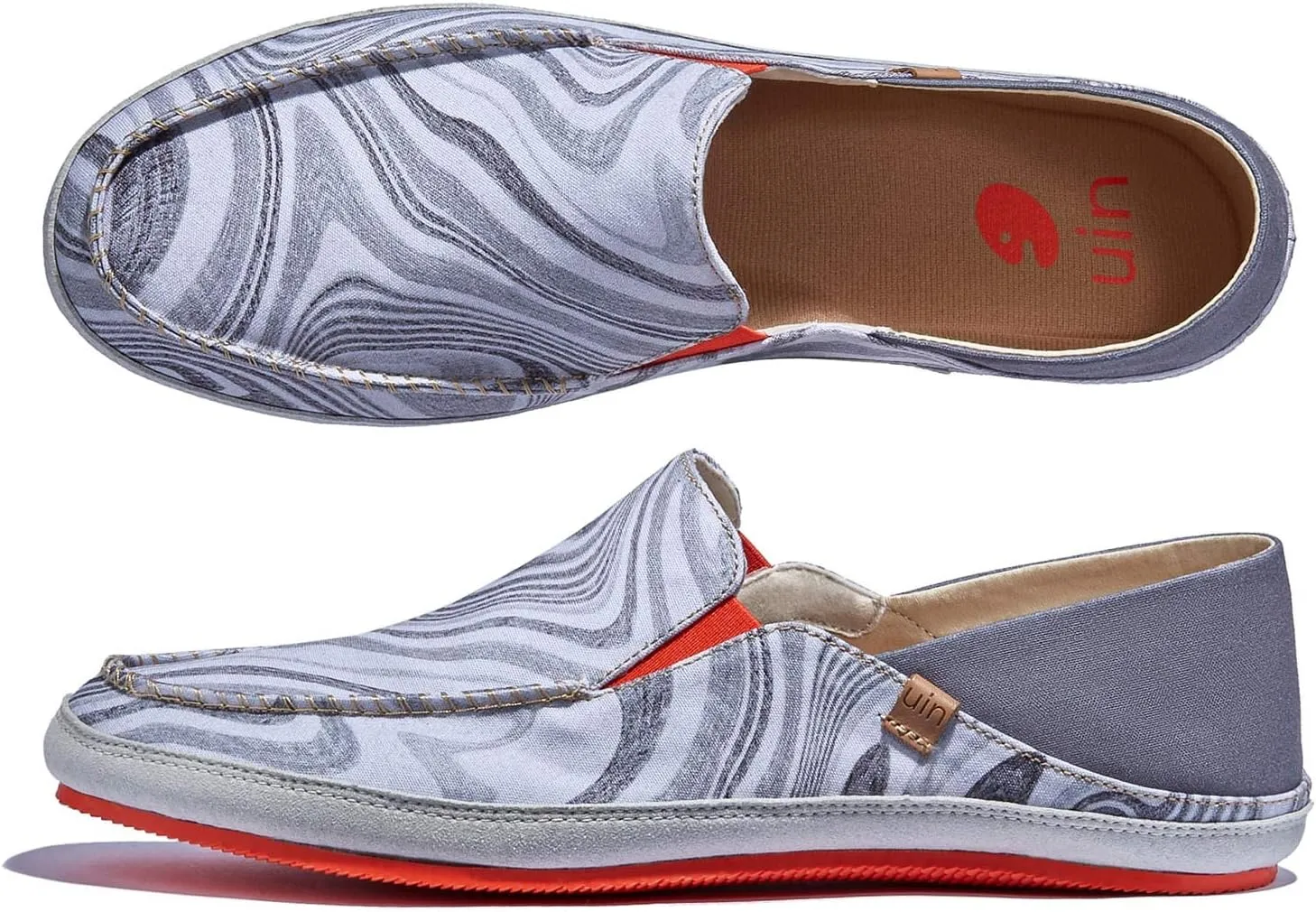 UIN Men's Art Painted Walking Casual Travel Shoes Lightweight Comfort Fashion Sneaker Formentera Series