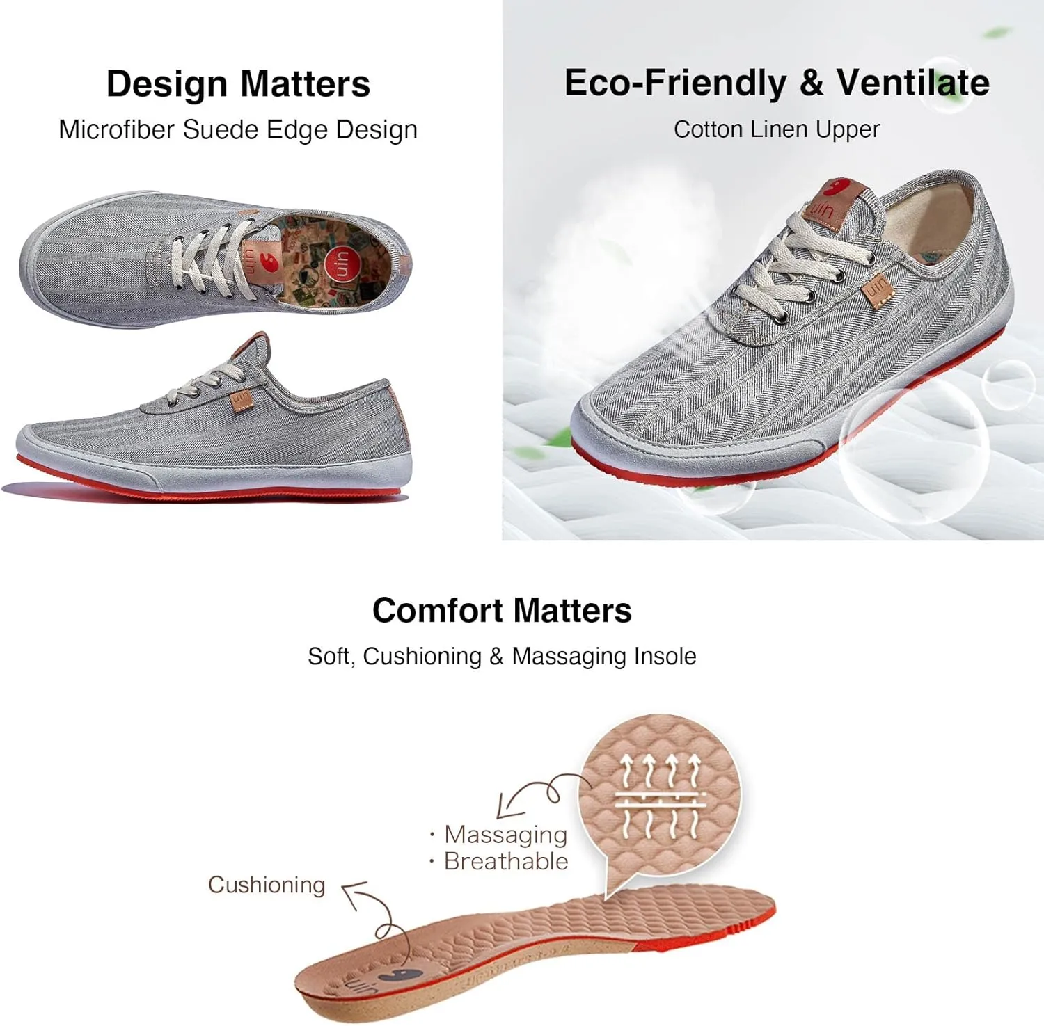 UIN Men's Art Painted Walking Casual Travel Shoes Lightweight Comfort Fashion Sneaker Formentera Series