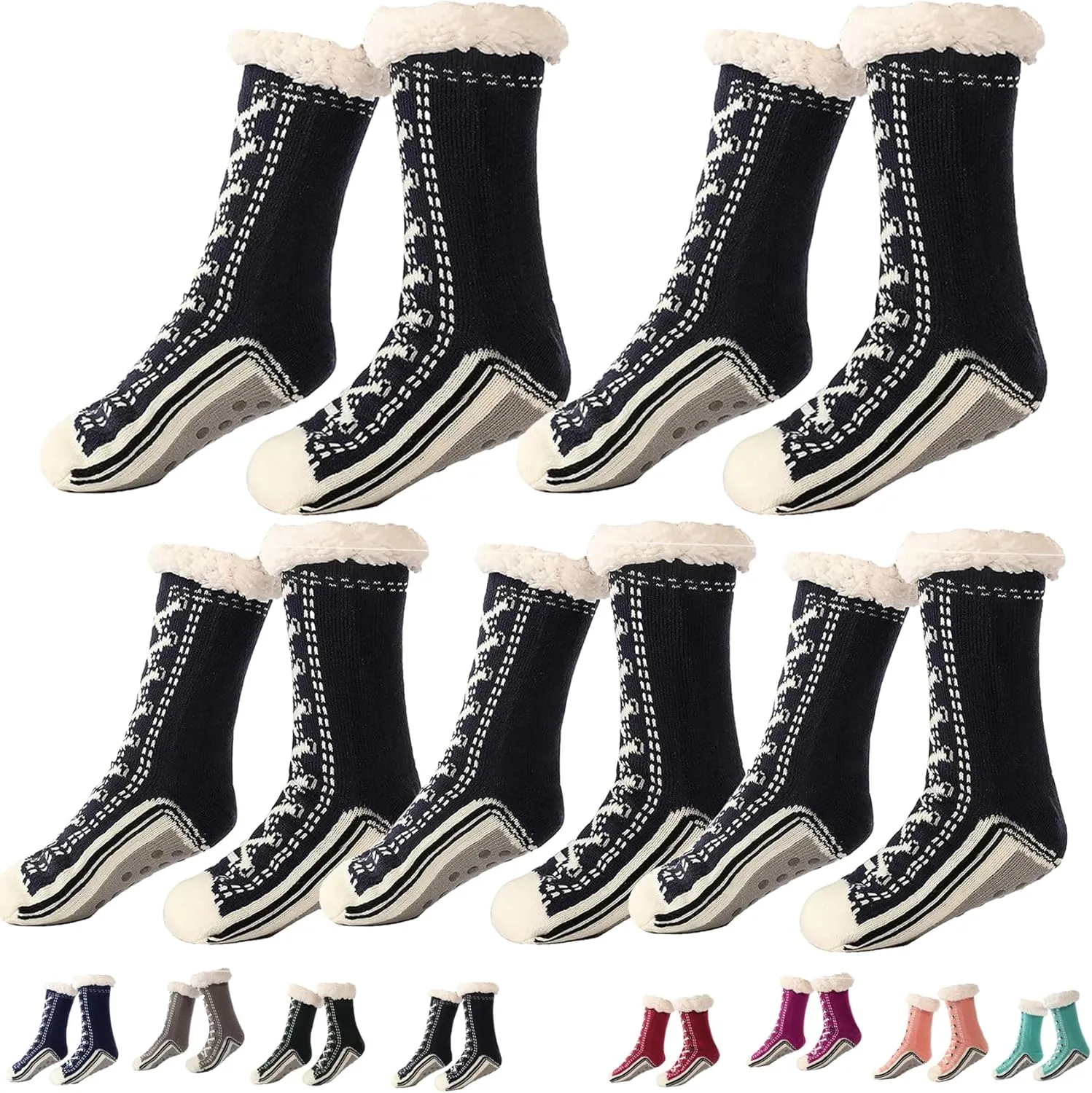Ultra-Thick Slipper Home Socks Fuzzy Fluffy Winter Warm Soft Thick Non Slip Thermal Home Socks Women