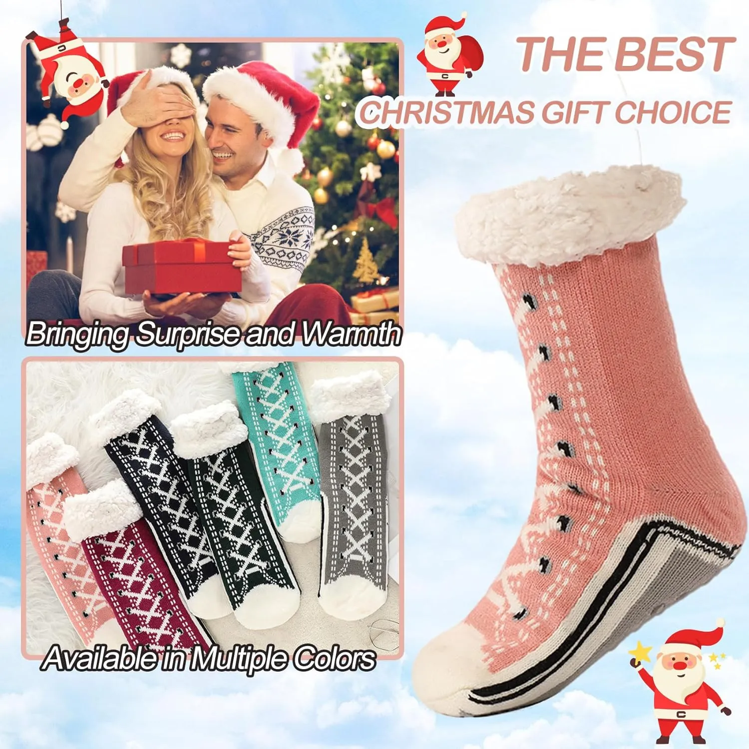 Ultra-Thick Slipper Home Socks Fuzzy Fluffy Winter Warm Soft Thick Non Slip Thermal Home Socks Women