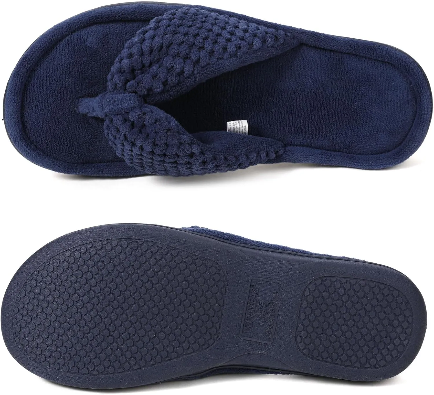 ULTRAIDEAS Women's Popcorn Flip Flop House Slipper with Memory Foam