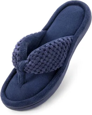 ULTRAIDEAS Women's Popcorn Flip Flop House Slipper with Memory Foam