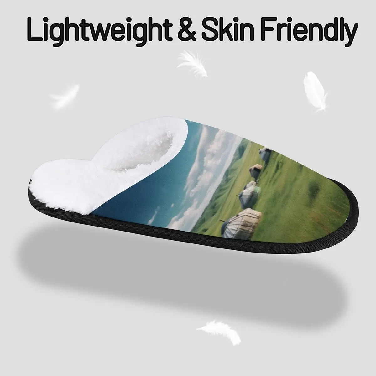 Underwater Sunshine Women's Indoor Bedroom Slippers Soft Fuzzy Slip On House Slippers for Winter Bedroom Outdoor