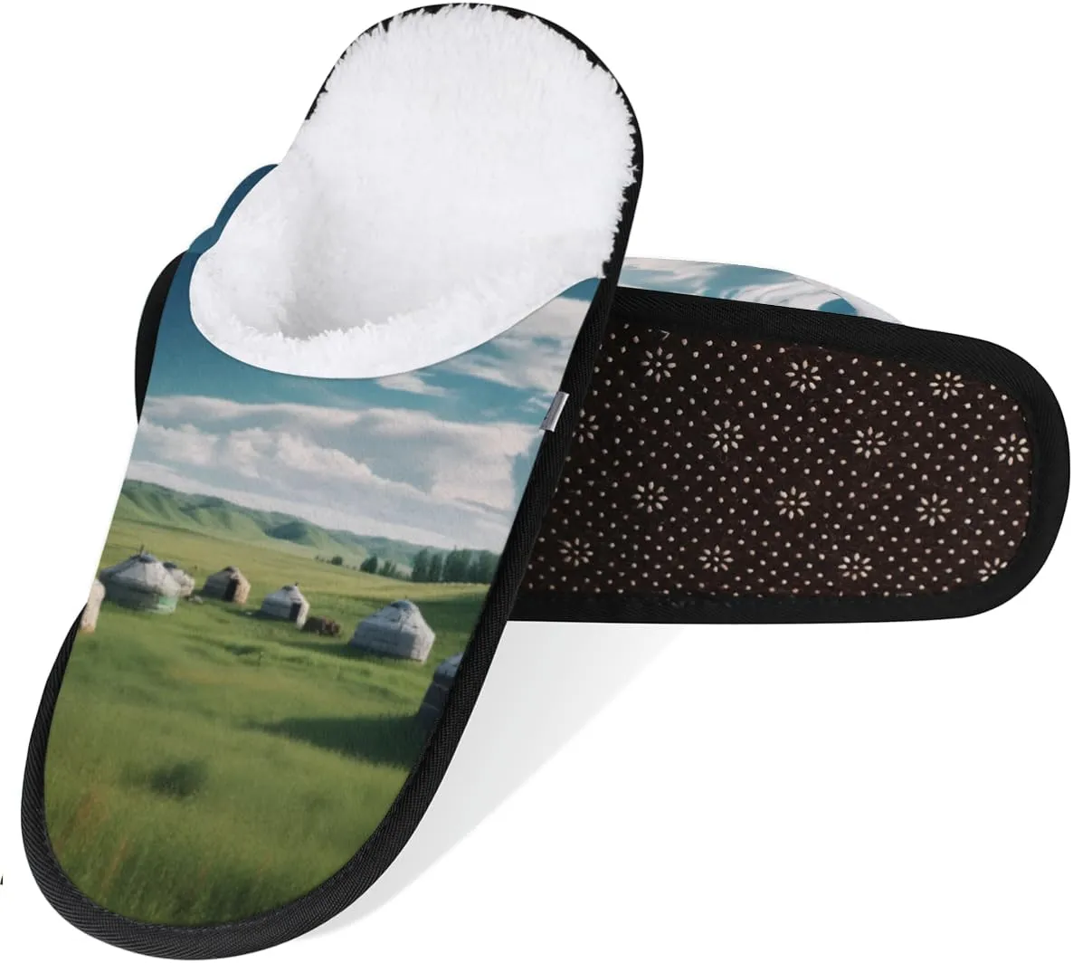 Underwater Sunshine Women's Indoor Bedroom Slippers Soft Fuzzy Slip On House Slippers for Winter Bedroom Outdoor