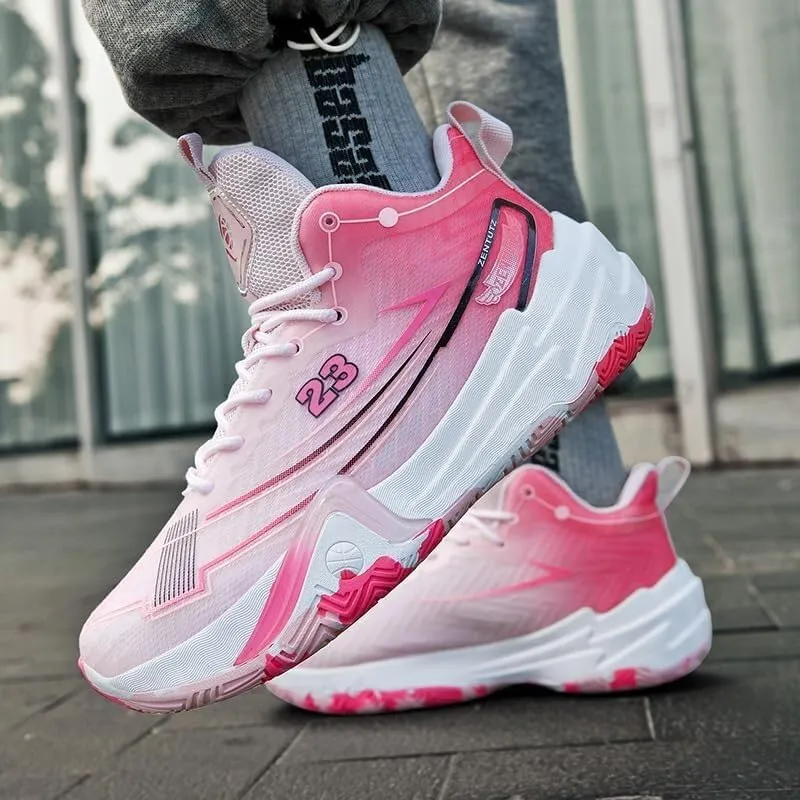 Unisex Basketball Shoes Lightweight Breathable Non Slip Fashionable Running Boots