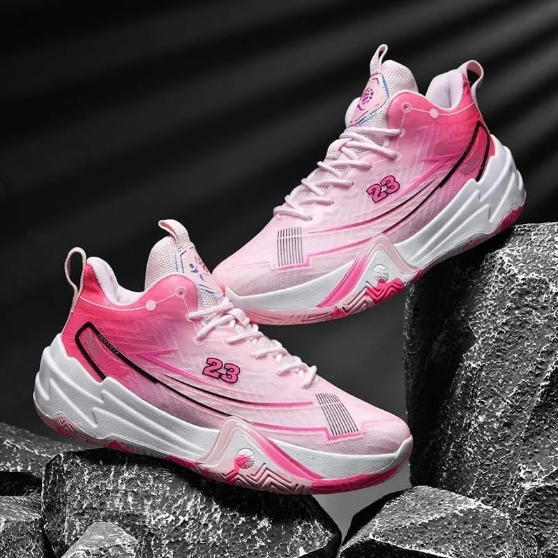 Unisex Basketball Shoes Lightweight Breathable Non Slip Fashionable Running Boots