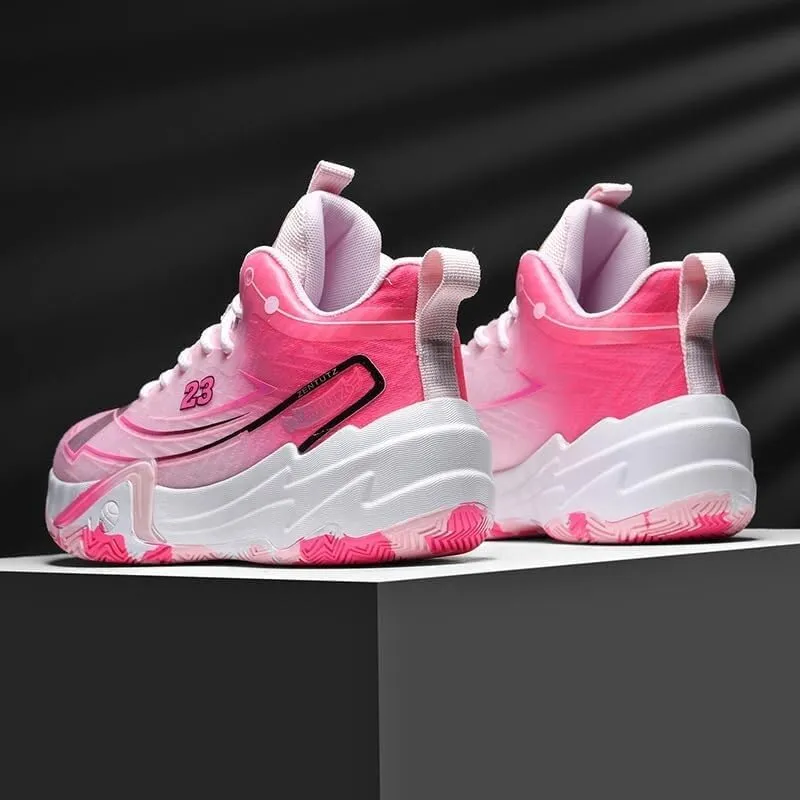 Unisex Basketball Shoes Lightweight Breathable Non Slip Fashionable Running Boots