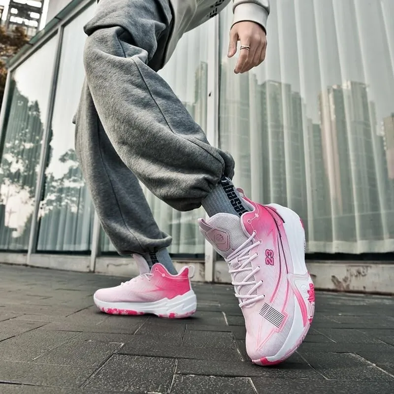 Unisex Basketball Shoes Lightweight Breathable Non Slip Fashionable Running Boots