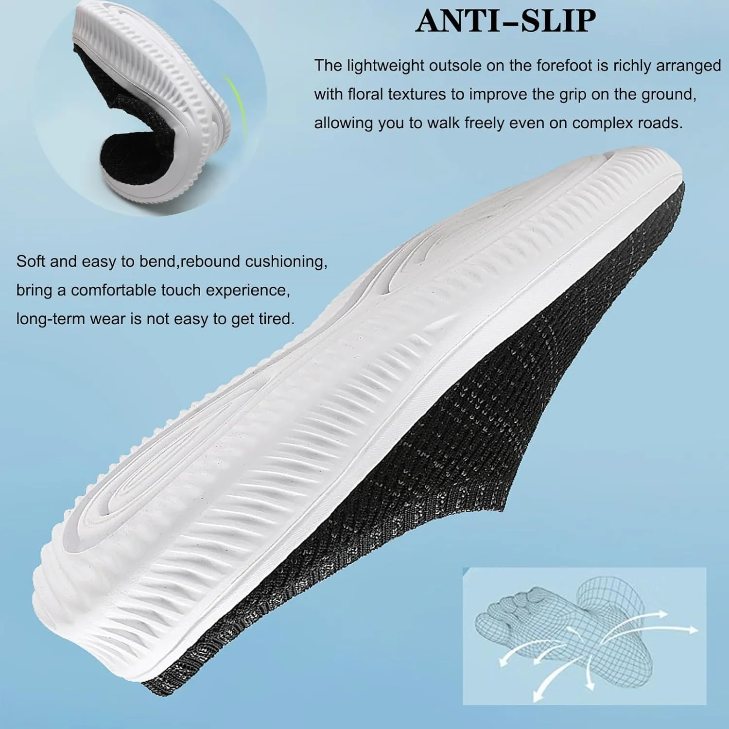 URLECHS Men's Breathable Mesh Backless Walking Shoes Lightweight Comfortable Slip On Knit Mules Casual Home Garden Clog Slippers