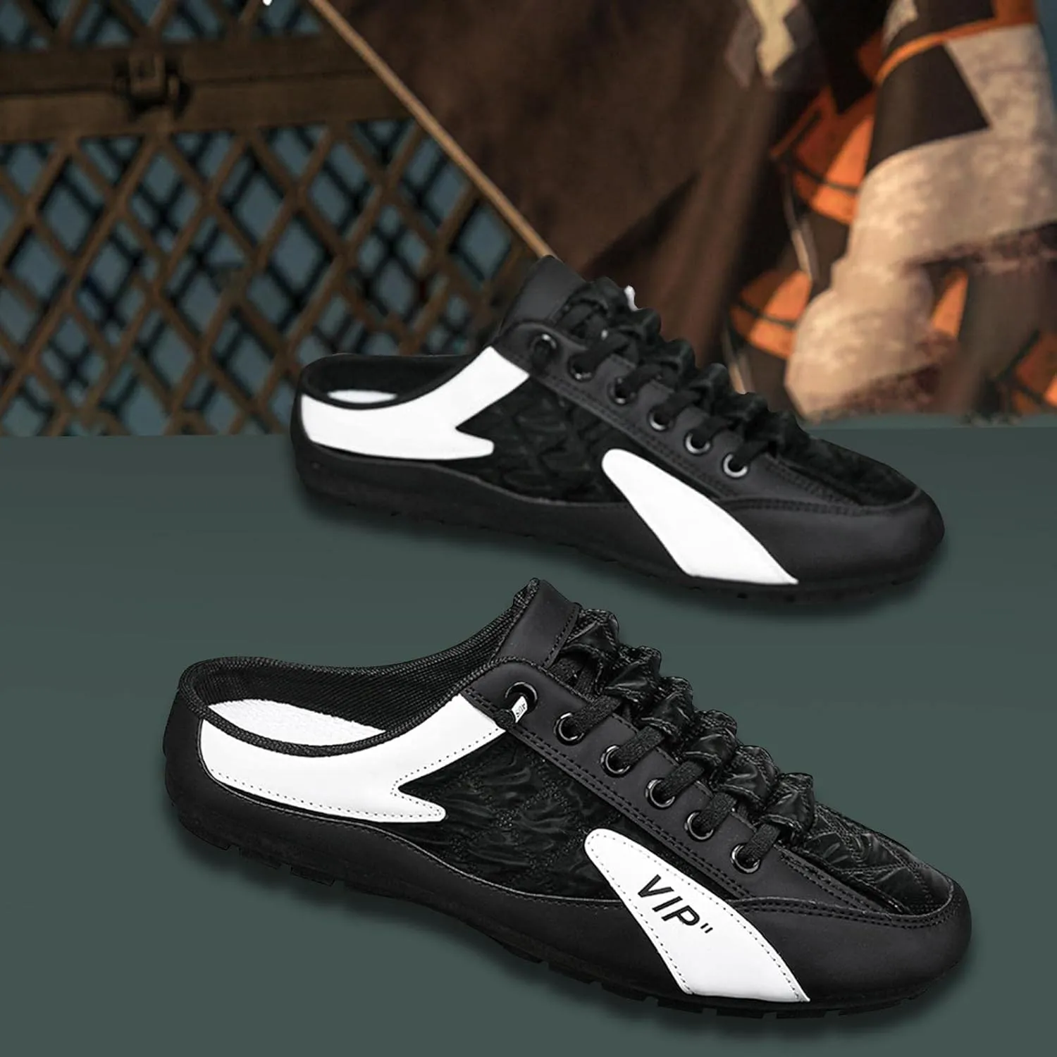 UxicRuya Fashionable Mens Slip On Shoes for Spring Summer, Casual Indoor & Outdoor Walking Mules Sneakers, Non-Slip Comfortable Loafers for Work/Hiker/Trekking