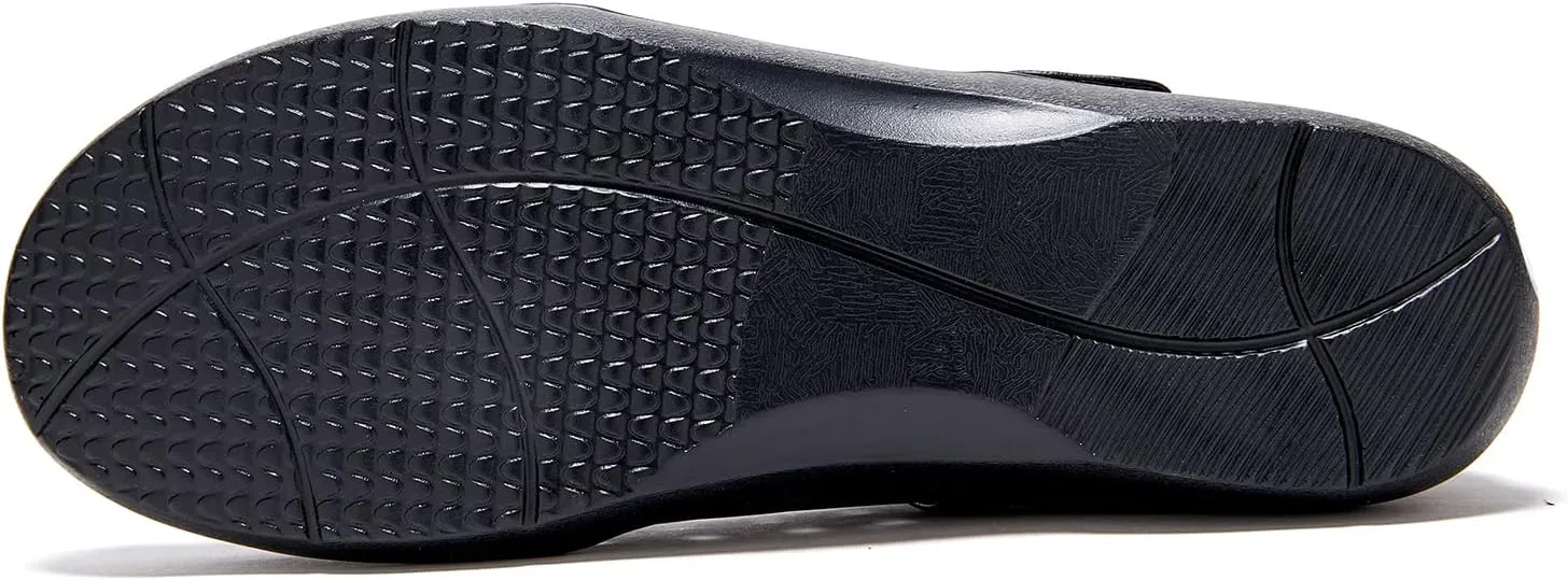UZB Womens Mary Jane Shoes Slip On Loafers Leather Comfort Breathable Flats
