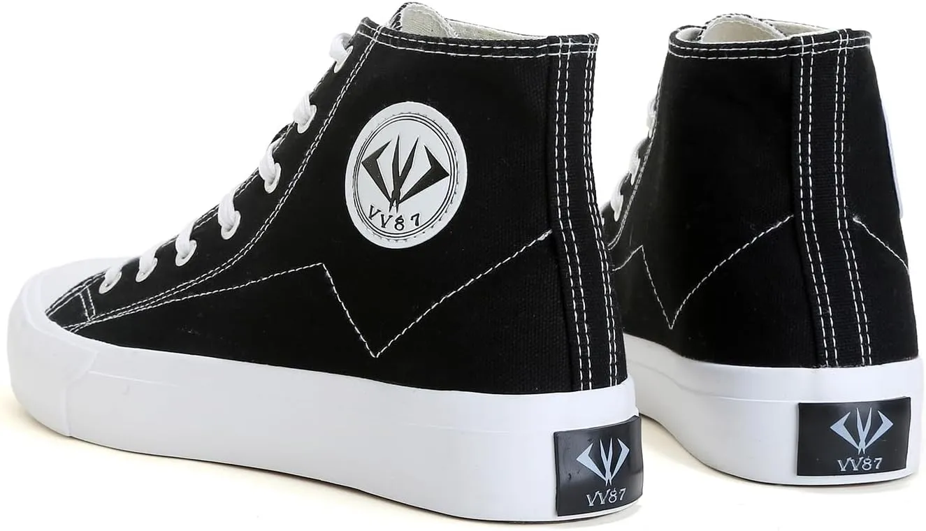VAXAV Unisex Lightweight High Top Canvas Sneakers Breathable Flat Walking Shoes