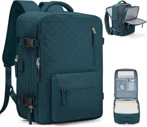 VGCUB Large Travel Backpack for Women Men, Carry on Backpack Airline Approved Gym Backpack Waterproof Business Laptop Daypack,Peacock blue