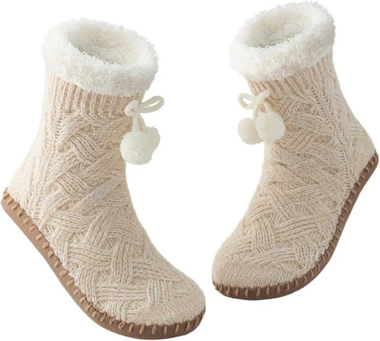 Vihir Warm Women's Slipper Socks Cozy Indoor Floor with Super Soft Fuzzy Lining and Non-Slip Sole, perfect Winter Comfort in Multiple Colors, Ideal Gift Choice