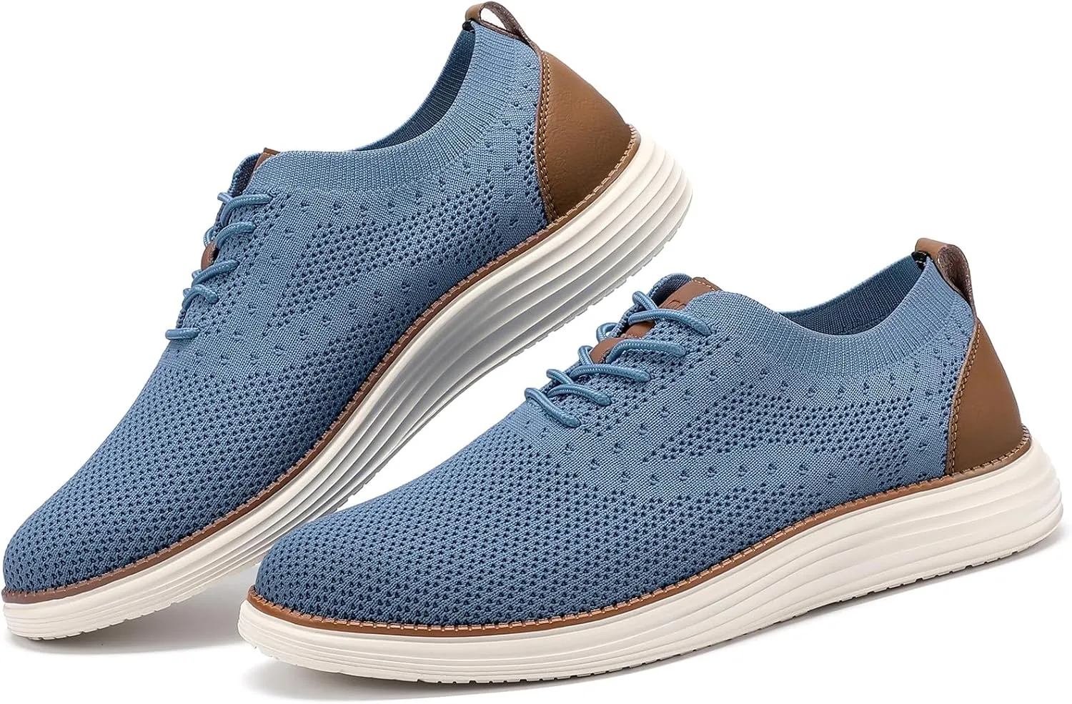 VILOCY Men's Casual Dress Sneakers Oxfords Business Mesh Breathable Walking Shoes Tennis Comfortable