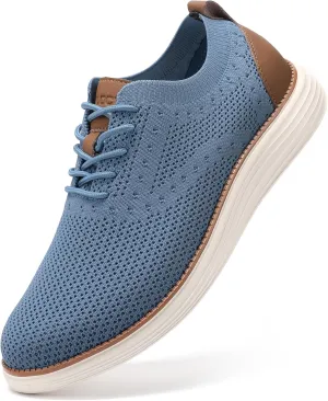 VILOCY Men's Casual Dress Sneakers Oxfords Business Mesh Breathable Walking Shoes Tennis Comfortable