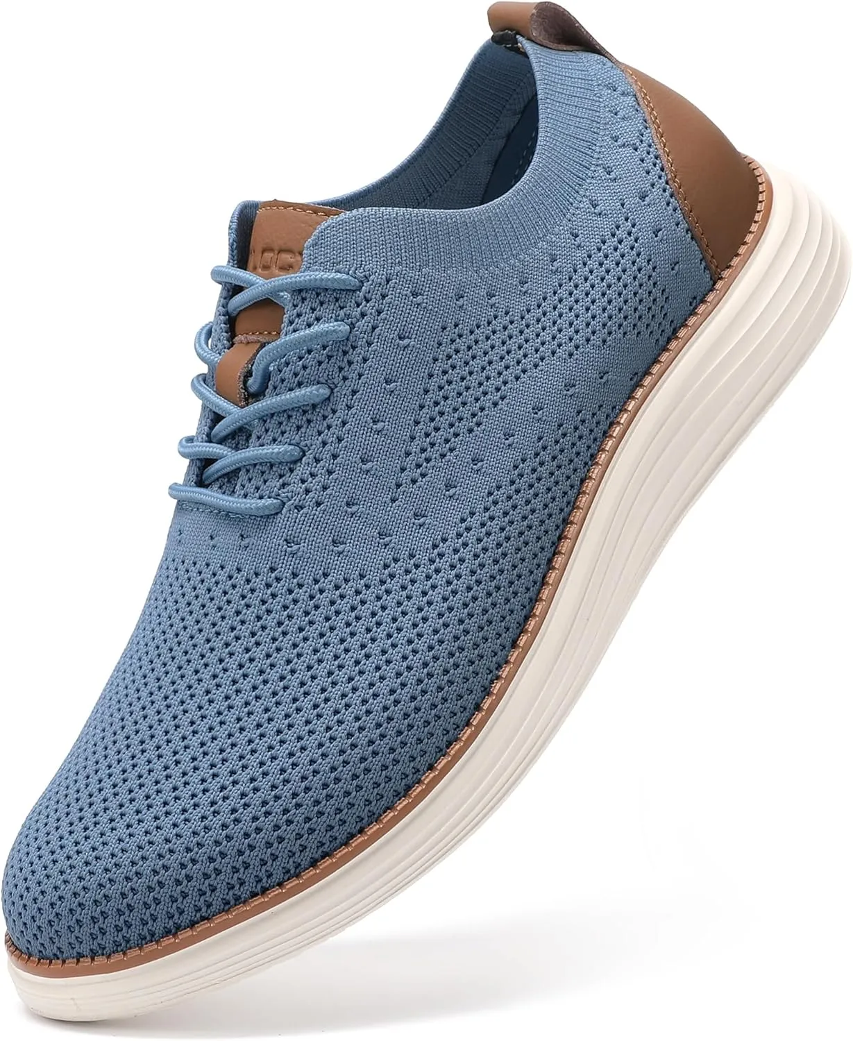 VILOCY Men's Casual Dress Sneakers Oxfords Business Mesh Breathable Walking Shoes Tennis Comfortable