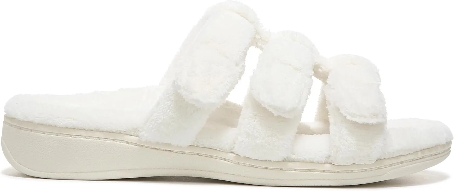 Vionic Adjustable Open-Toe Slipper with Orthotic Arch Support - Indulge Snooze