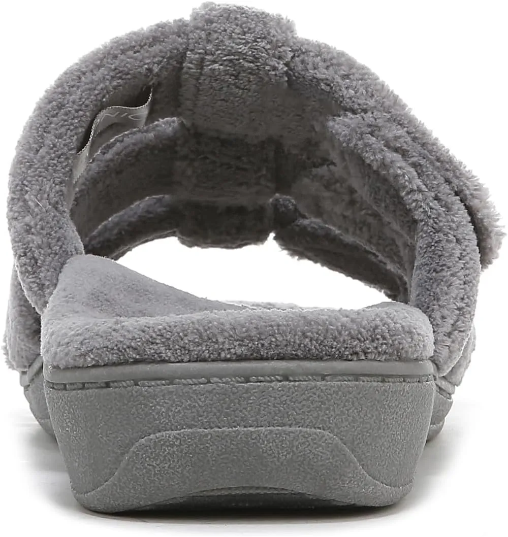 Vionic Adjustable Open-Toe Slipper with Orthotic Arch Support - Indulge Snooze